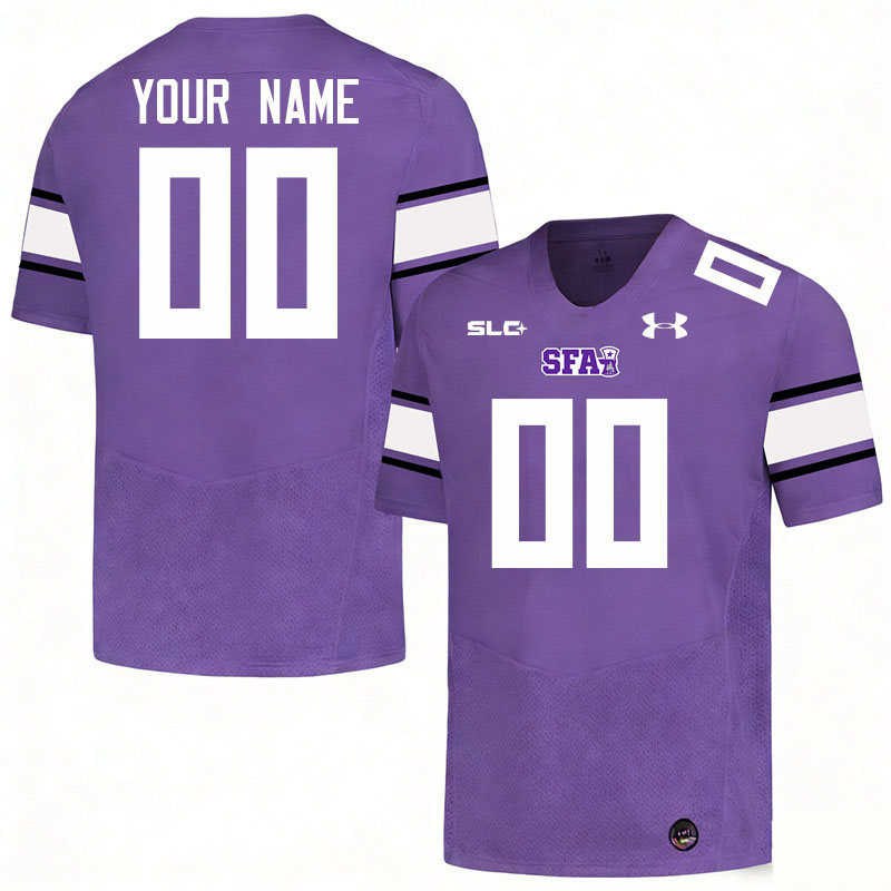 Custom Stephen F. Austin Lumberjacks Name And Number Football Jerseys-Purple